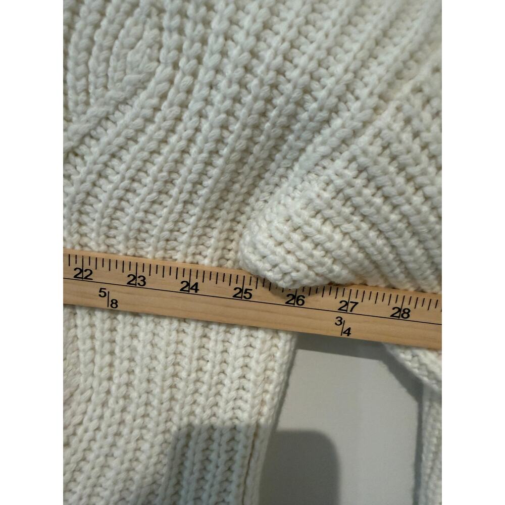 NWOT Madewell Everett Cable Knit Cream Boxy Sweater Plus 2X Academia Cottagecore - Picture 12 of 12